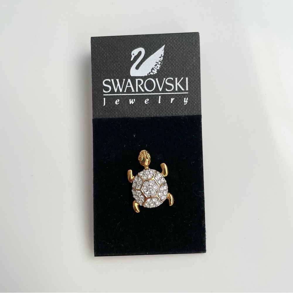 Swarovski Crystal Turtle Pin